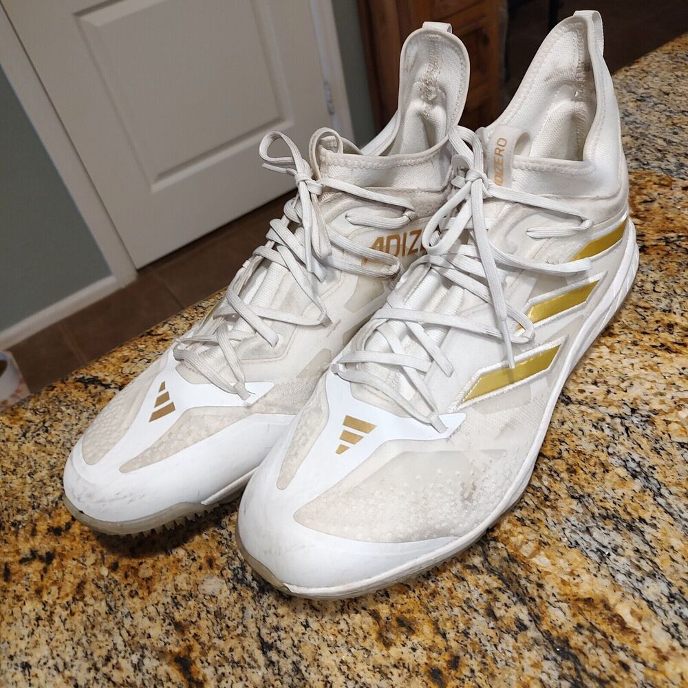 Adidas Adizero Afterburner Men's Sz 14 Baseball Shoes Sports Cleats White IF9950